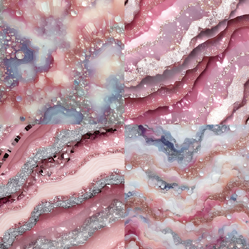 24PCS 6" Pink Quartz Scrapbook Paper & Cardstock