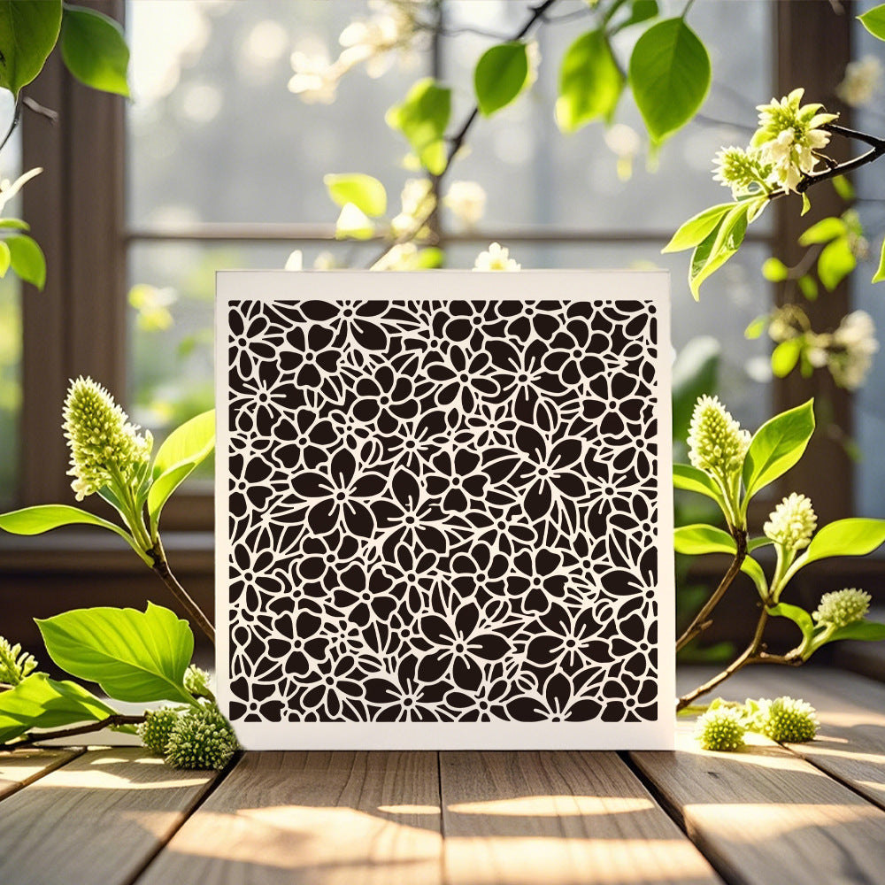 Flower Background DIY Painting Hollow Stencil