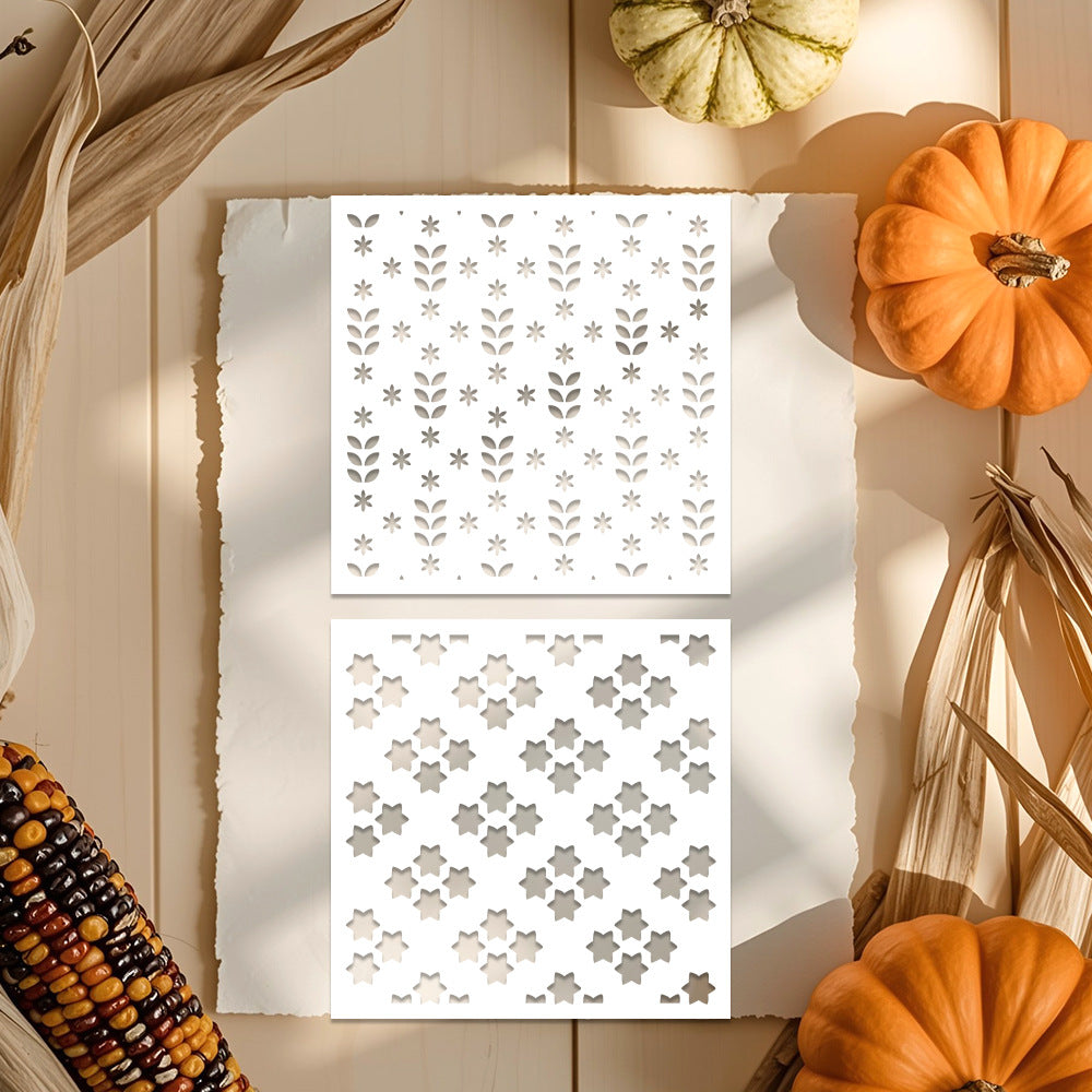 2 PCS Hexagonal Star Pattern DIY Painting Hollow Stencil