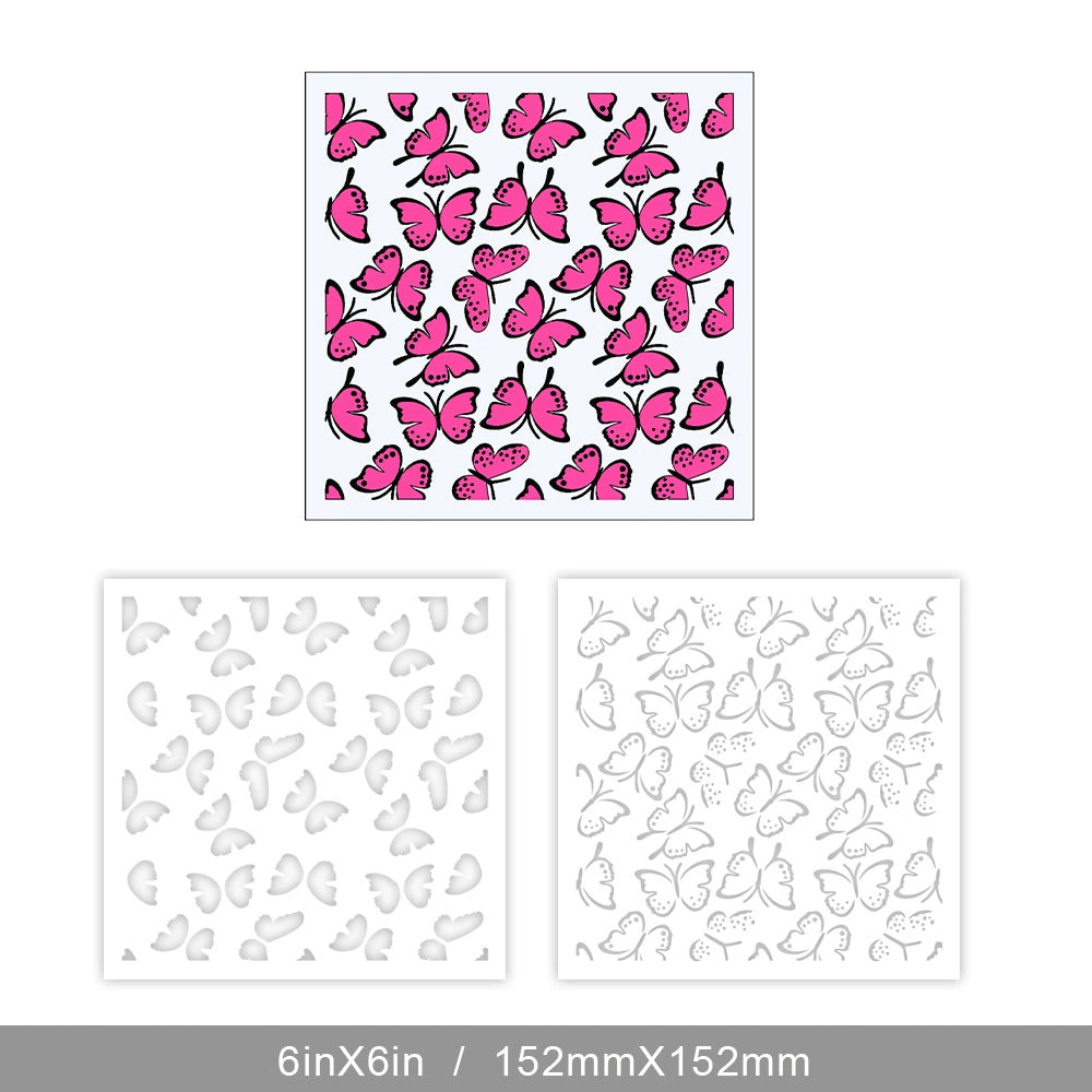 Butterfly Background DIY Painting Hollow Stencil