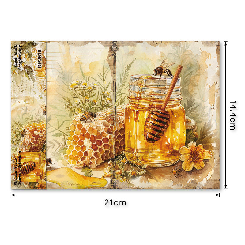 A5 Honey Beehive Journal Scrapbook Paper