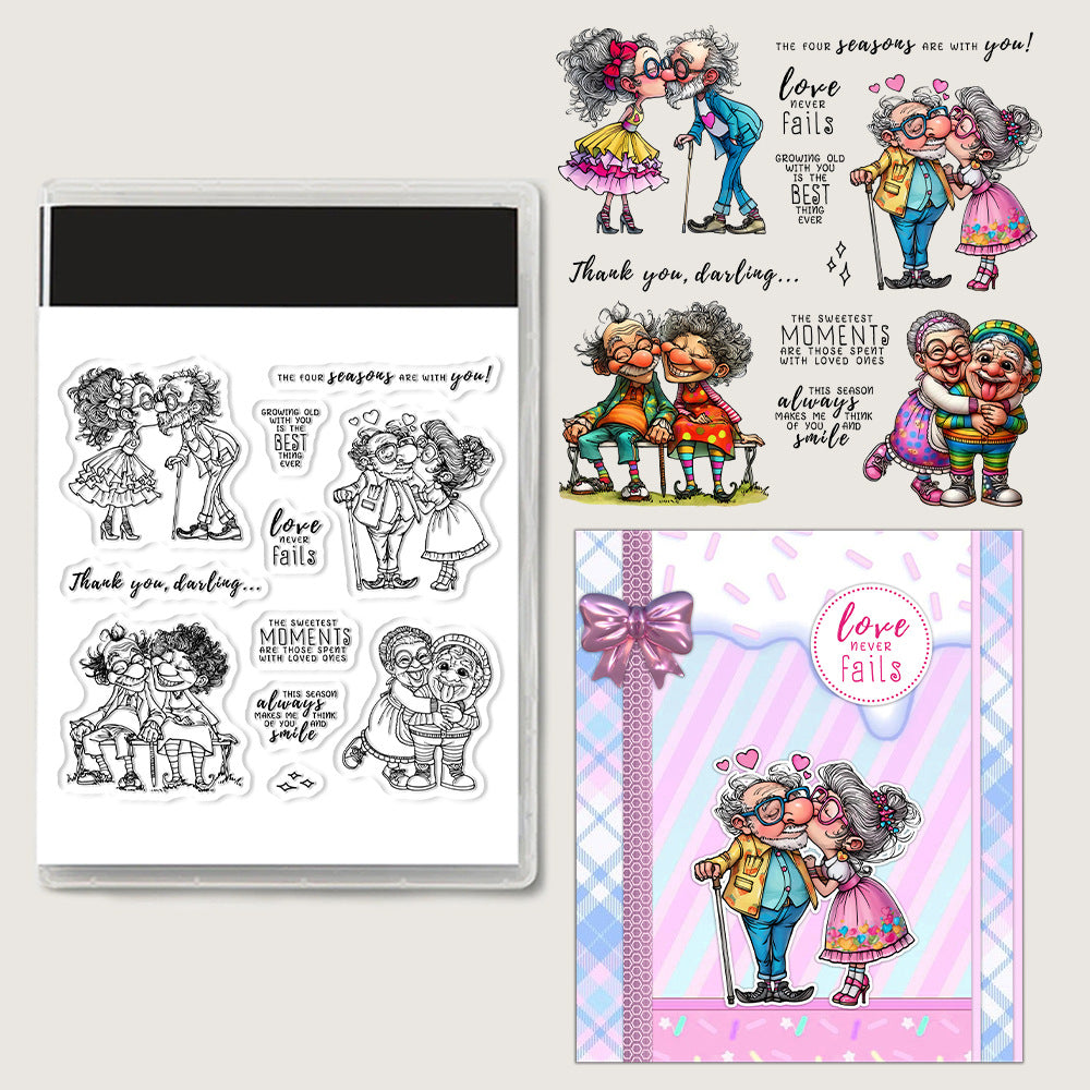Funny Old Couples Valentine's Day Clear Stamps