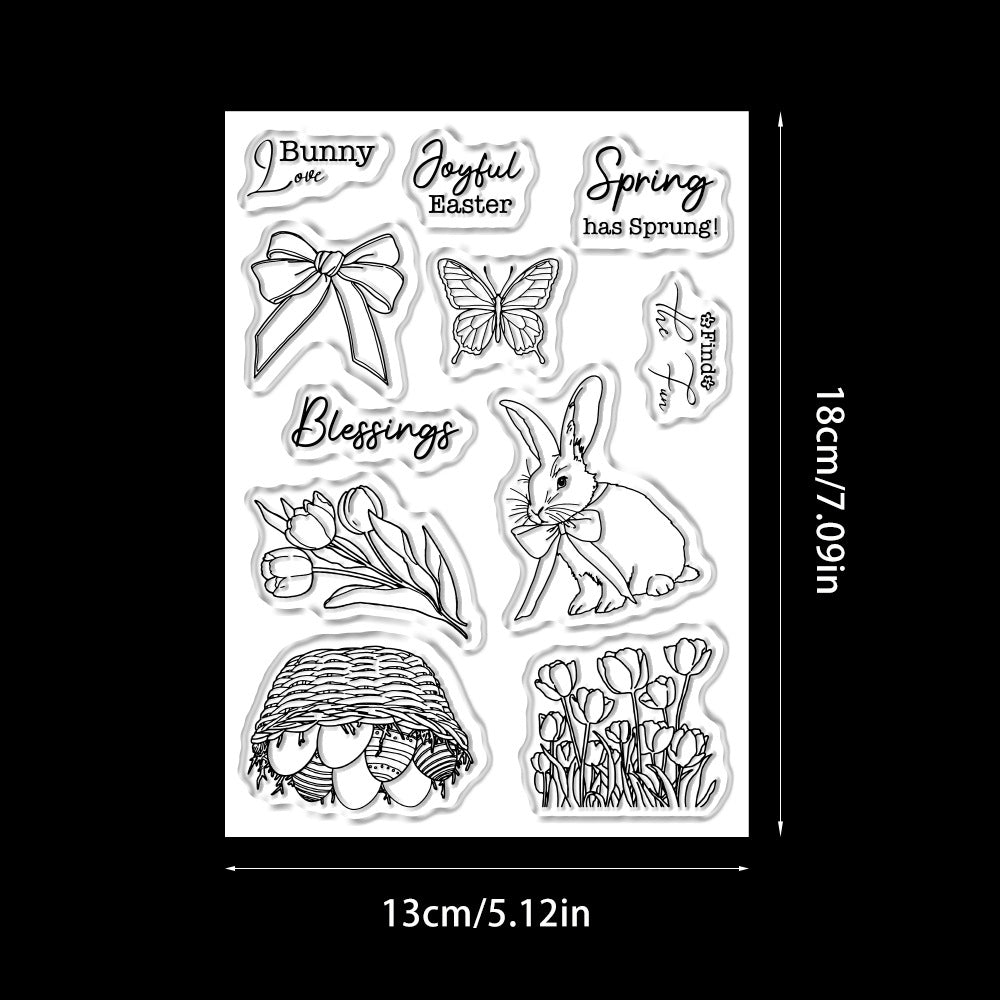 Easter Theme Dies & Stamps Set