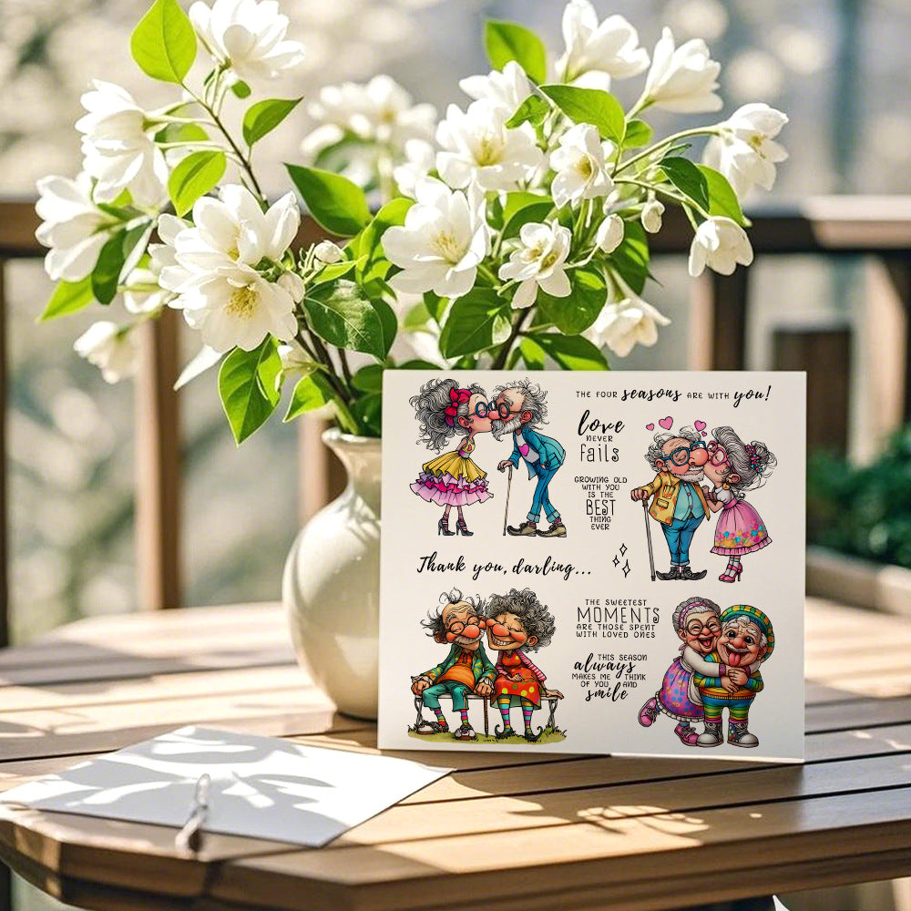 Funny Old Couples Valentine's Day Clear Stamps