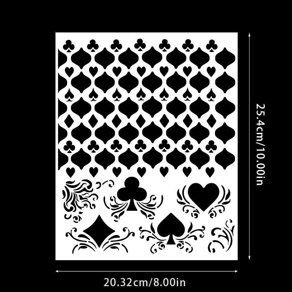 Poker DIY Painting Hollow Stencil