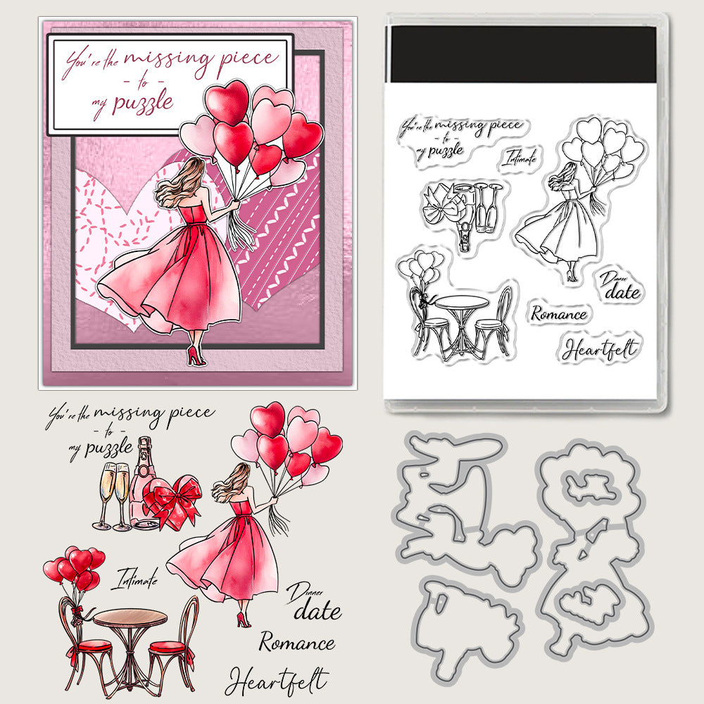 Valentine's Day Theme Dies & Stamps Set