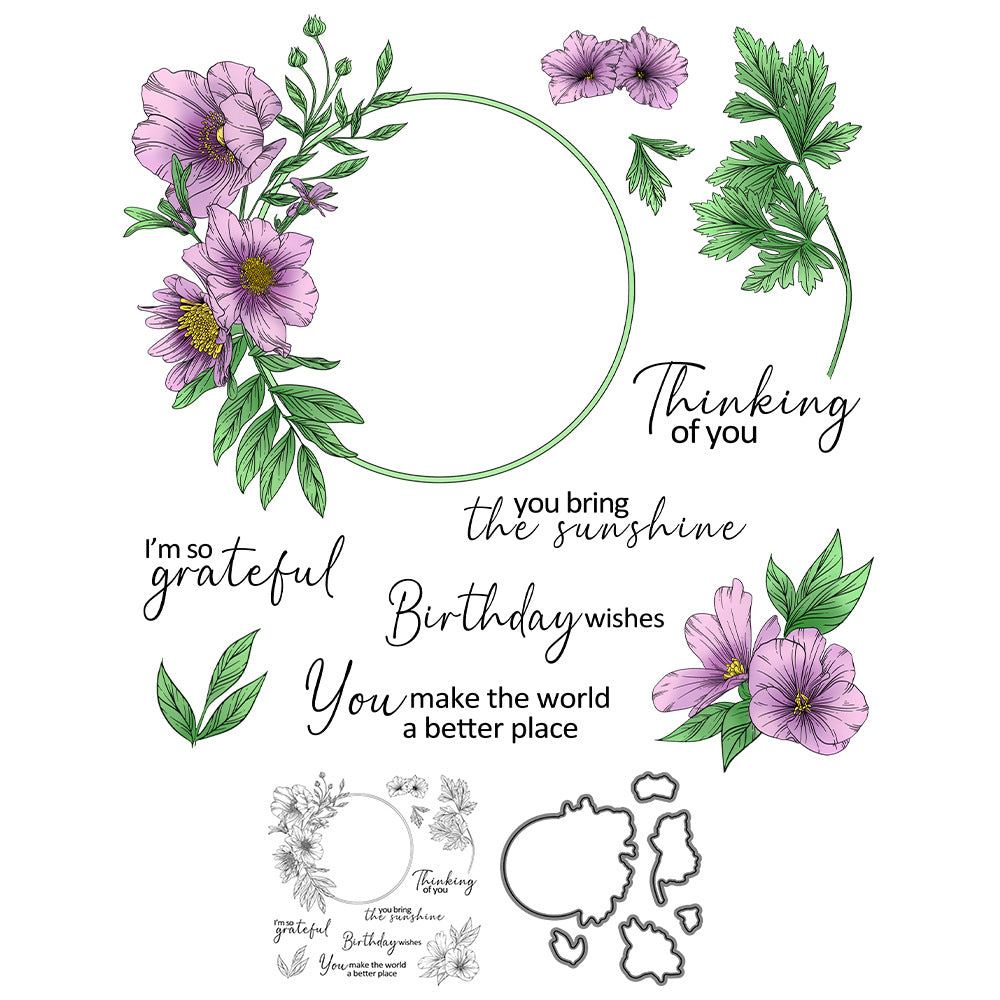 Festival Wreath Dies & Stamps Set