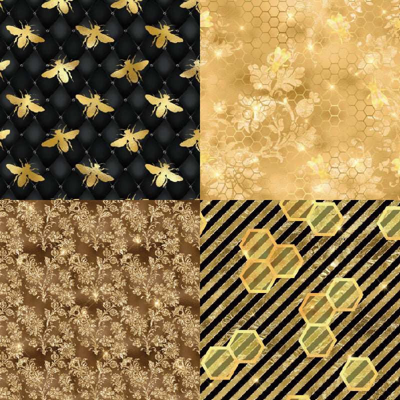 24PCS 6" Golden Hive Scrapbook Paper & Cardstock