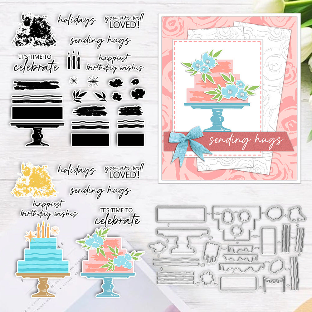 Birthday Cake Dies & Stamps Set