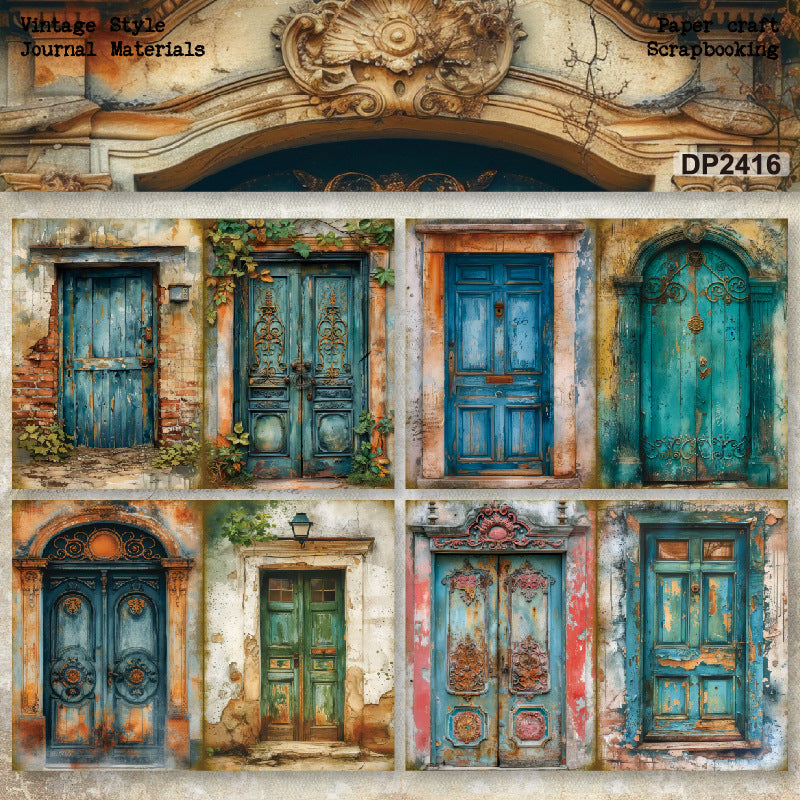 A5 Doors DIY Journal Scrapbook Paper