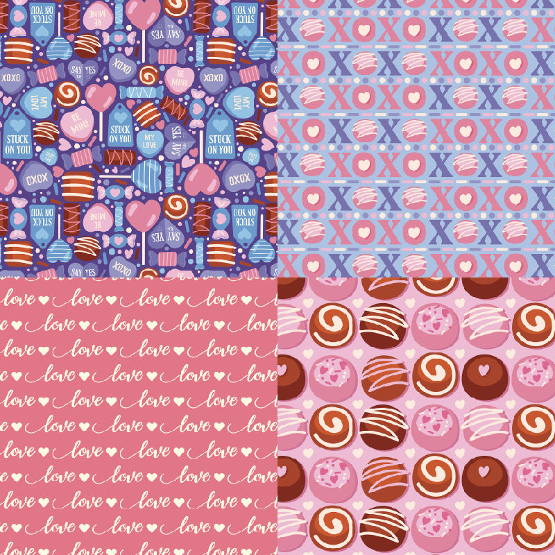 24PCS 6" Valentine's Day Scrapbook Paper & Cardstock