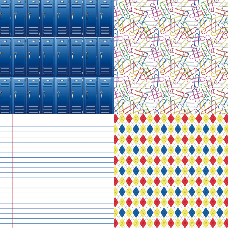 24PCS 6" School Allure Scrapbook Paper & Cardstock