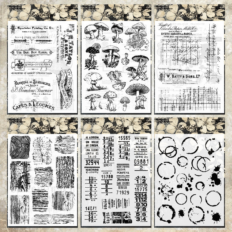 Retro Pattern DIY Scrapbook Clear Stamps