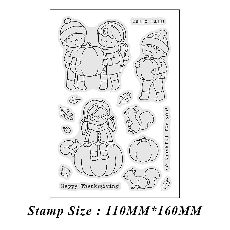 Fall Thanksgiving Series Dies & Stamps Set