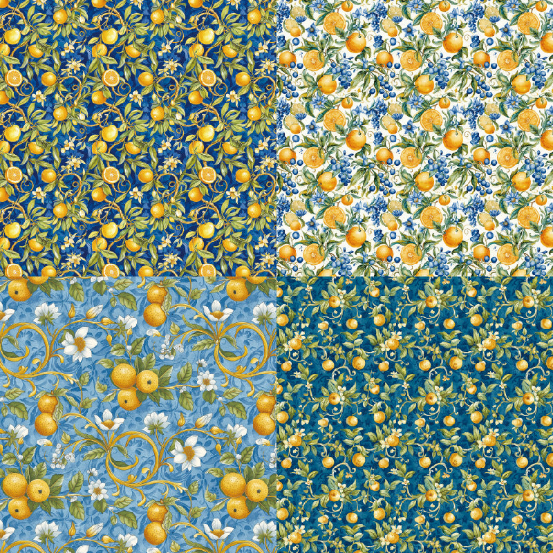 24PCS 6" Auspicious Citrus Scrapbook Paper & Cardstock
