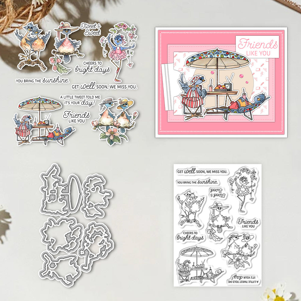 Happy Birds Dies & Stamps Set