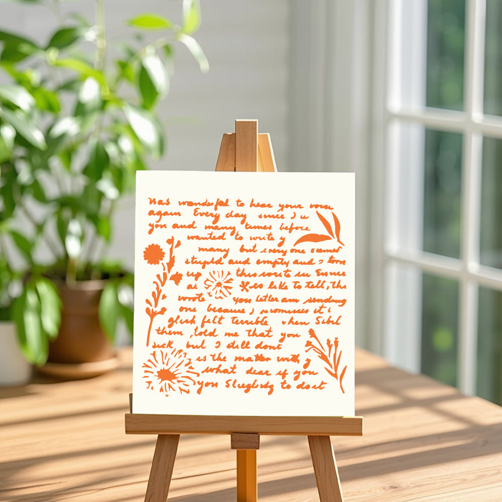 English Sentences DIY Painting Hollow Stencil