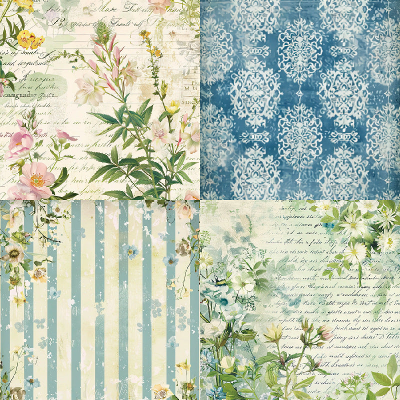 24PCS 6" Botany Scrapbook Paper & Cardstock
