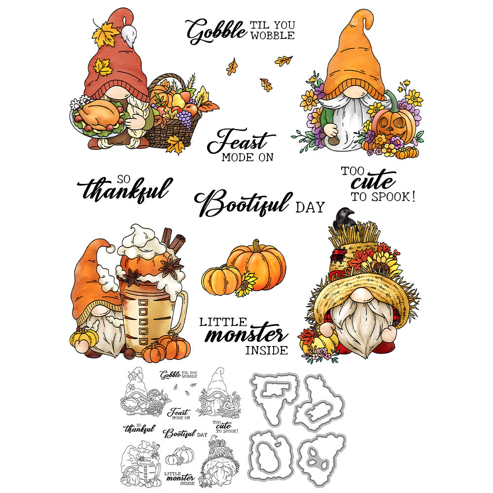 Autumn Gnome Dies & Stamps Set