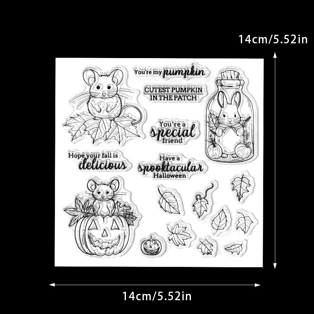 Halloween Mouse Pumpkin Dies & Stamps Set
