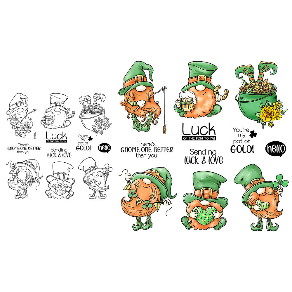 St. Patrick's Day Gnomes Dies & Stamps Set