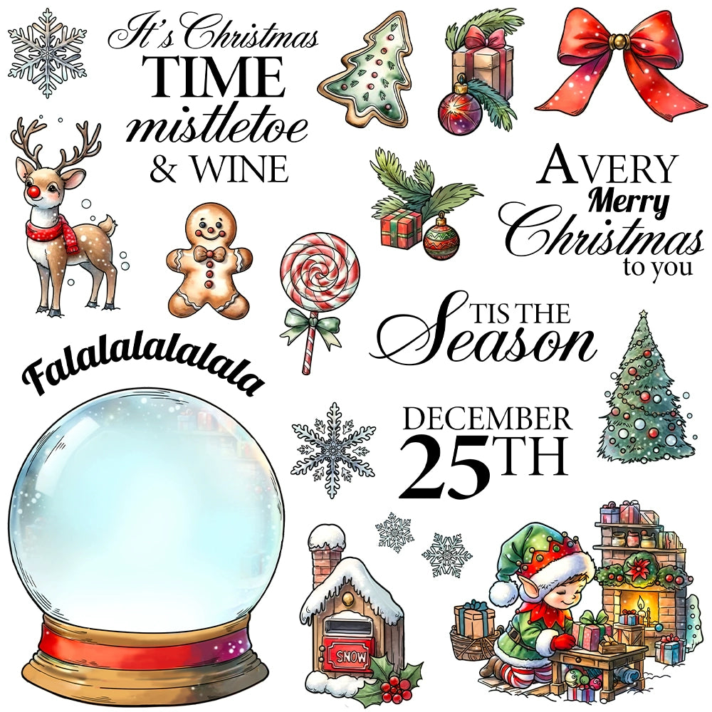 Christmas Elements Dies & Stamps Set