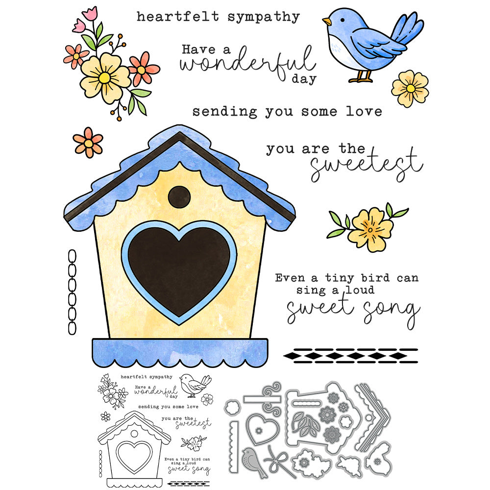 Bird House Dies & Stamps Set