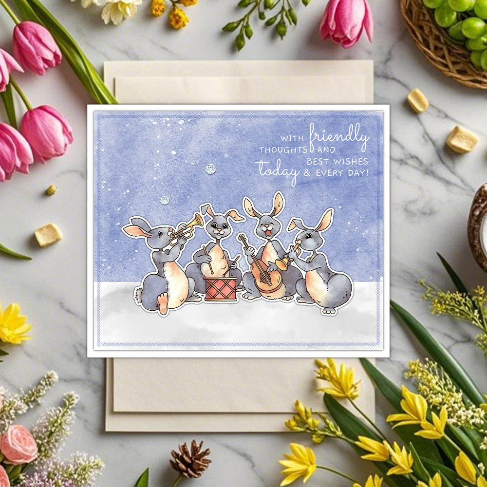Rabbit Band Dies & Stamps Set