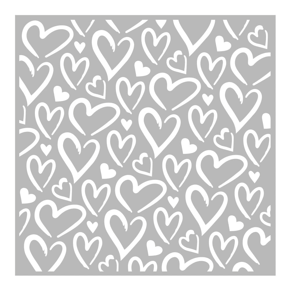 3D Love Background DIY Painting Hollow Stencil
