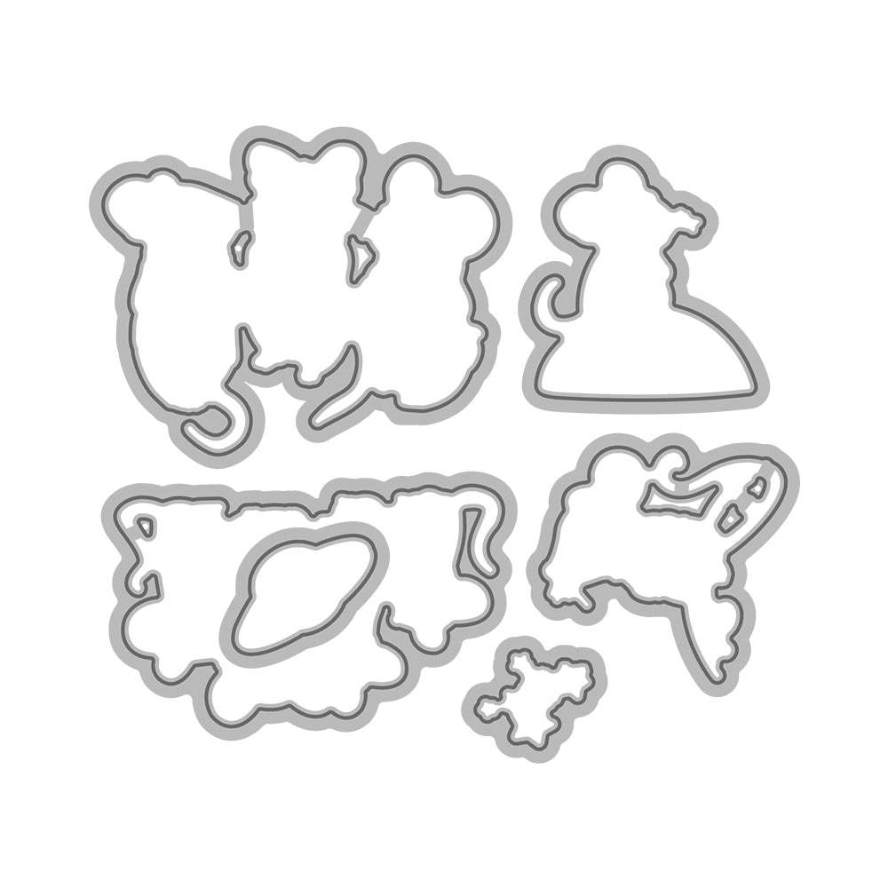 Planets and Cute Mice Dies & Stamps Set