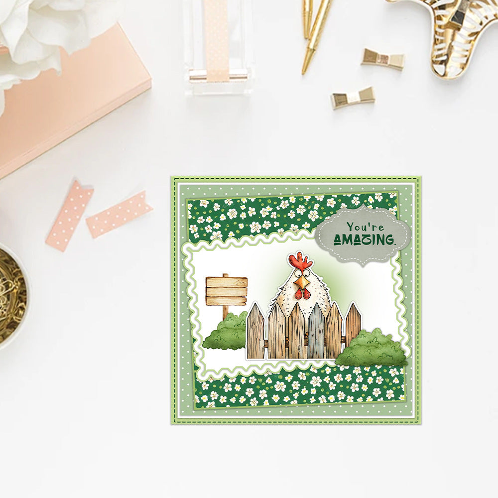 Cute and Funny Chicks Dies & Stamps Set