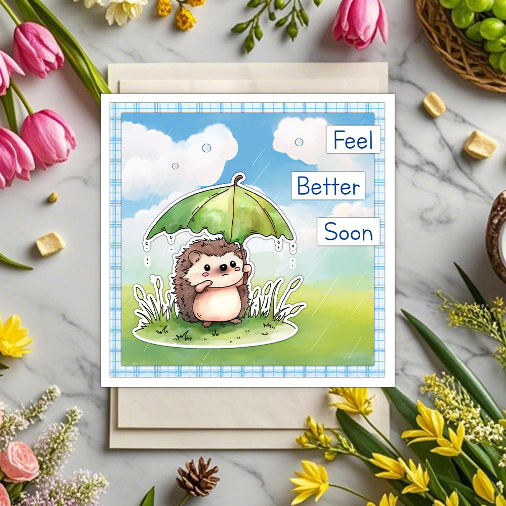 Cute Hedgehog Dies & Stamps Set
