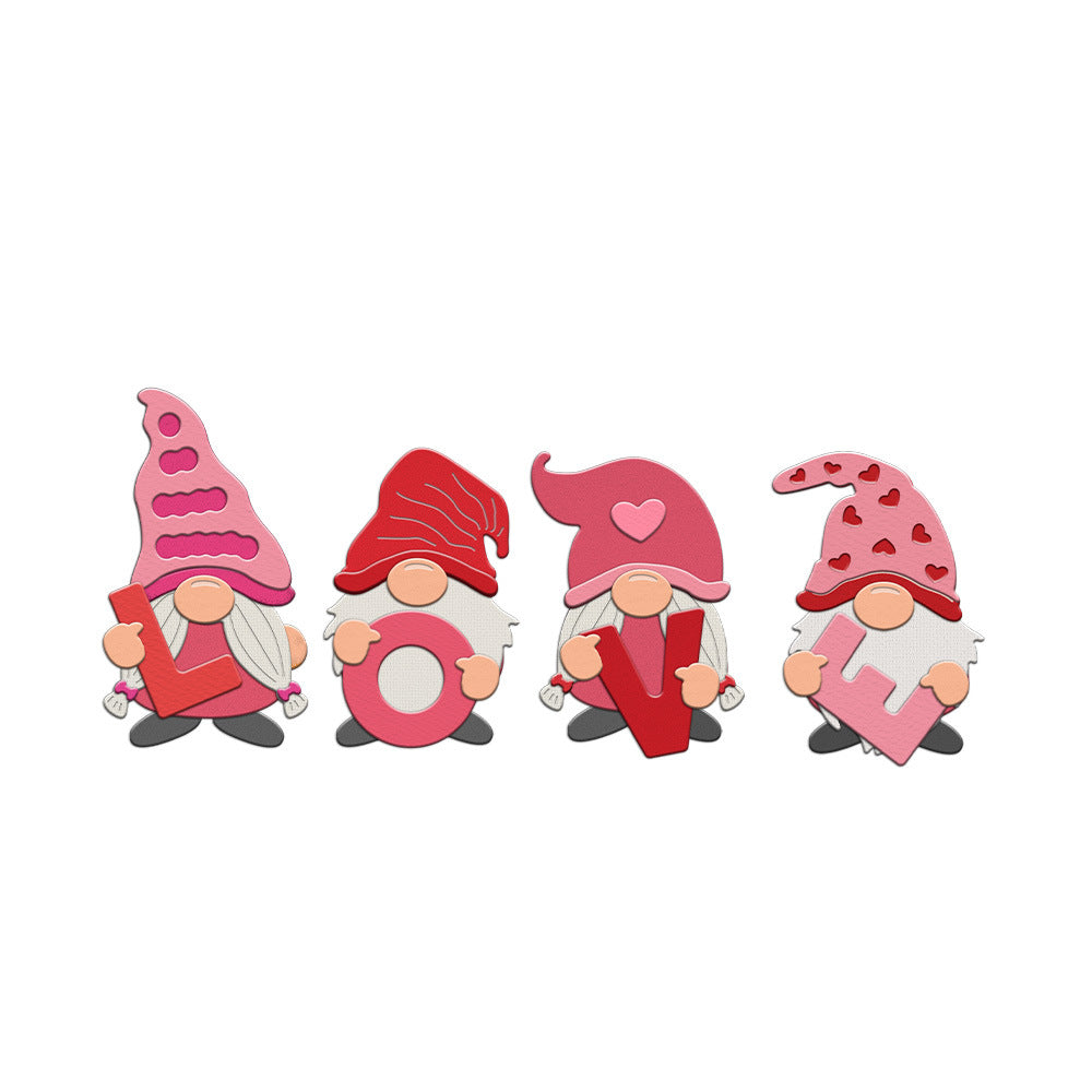 Valentine Gnomes Metal Cutting Dies