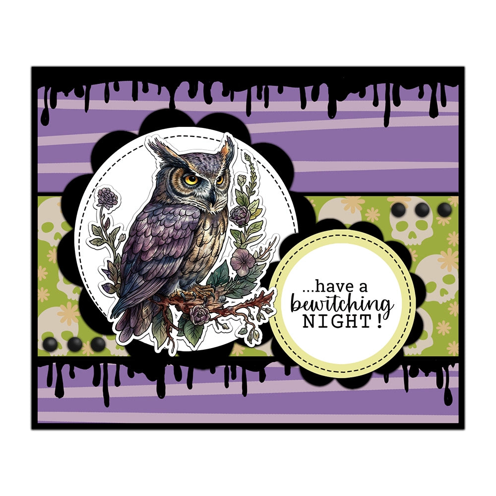 Magic Crystal Ball Owl Dies & Stamps Set
