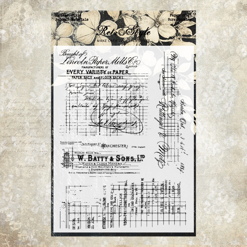 Retro Pattern DIY Scrapbook Clear Stamps