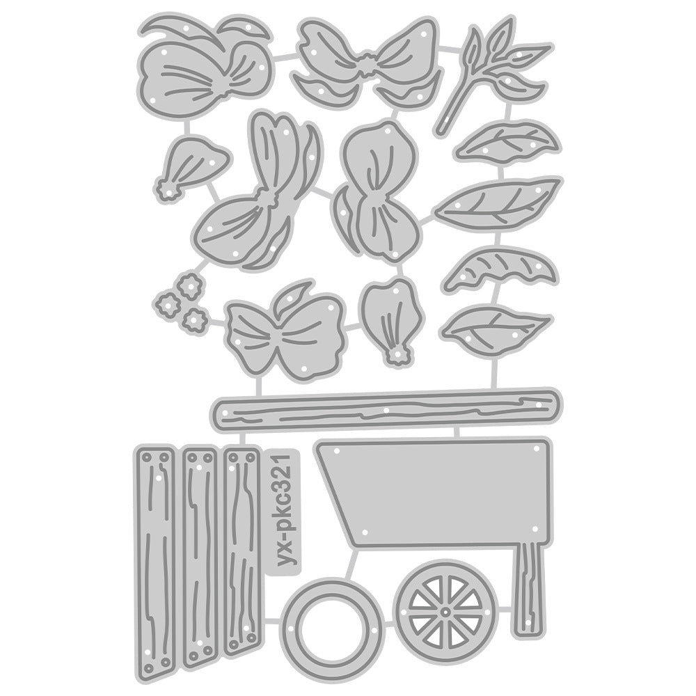 Flowers and A Stroller Metal Cutting Dies