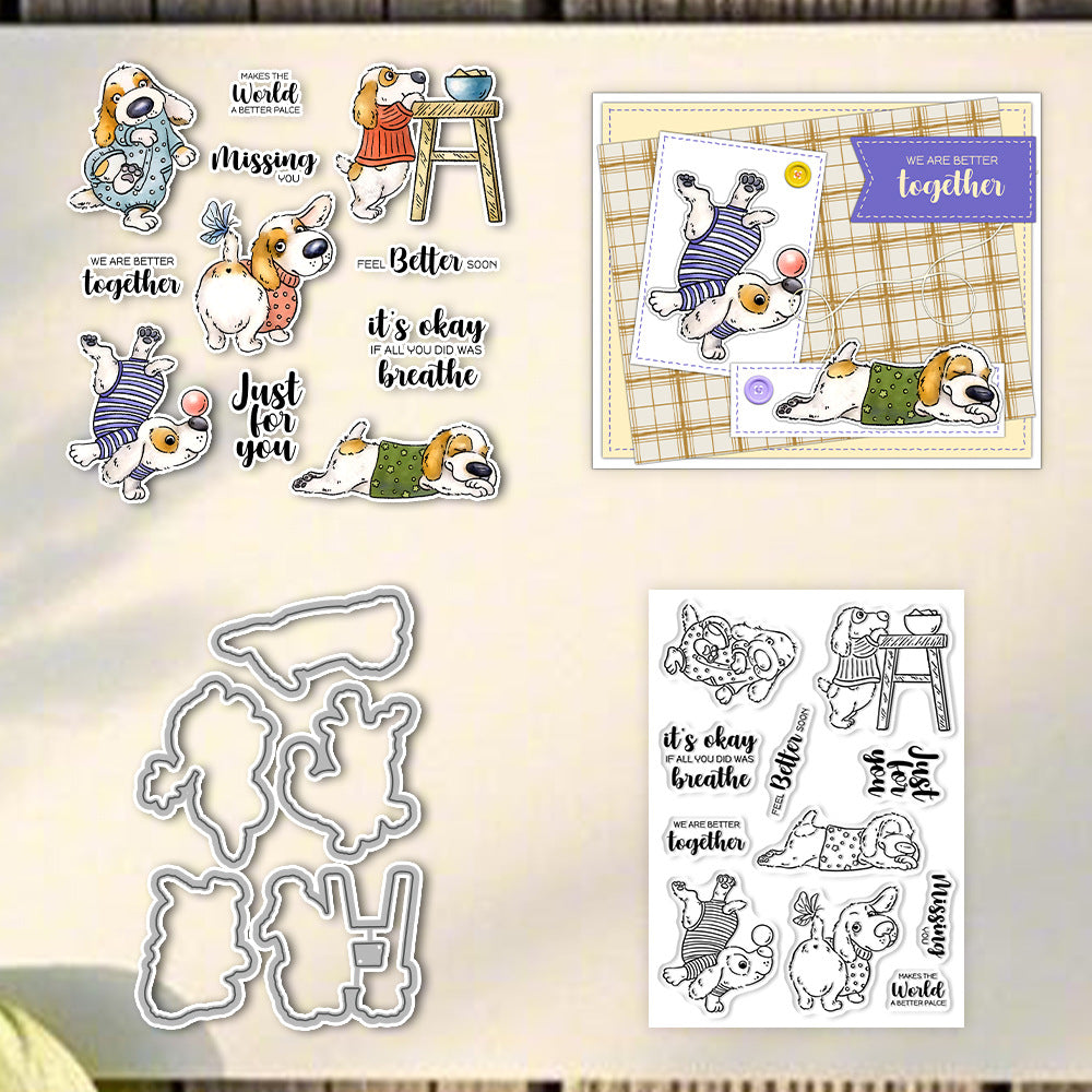 Naughty Puppy Dies & Stamps Set