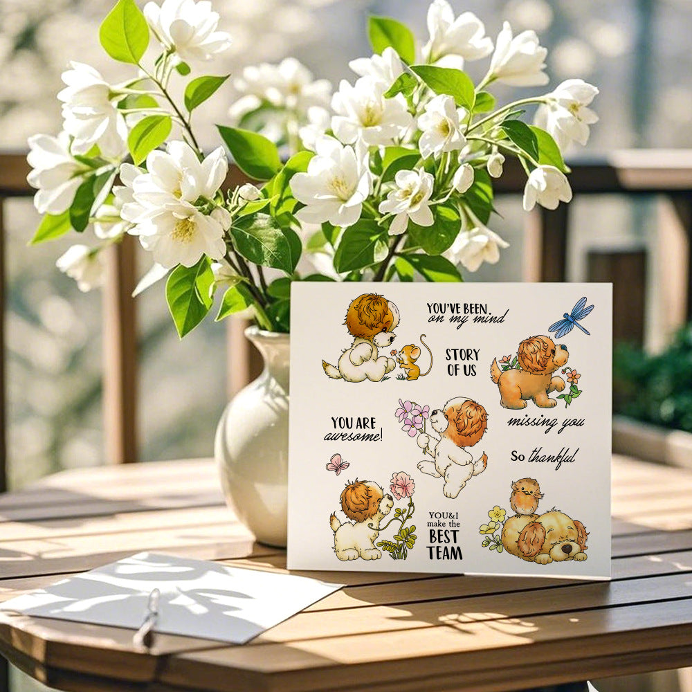 Playing Puppy Dies & Stamps Set