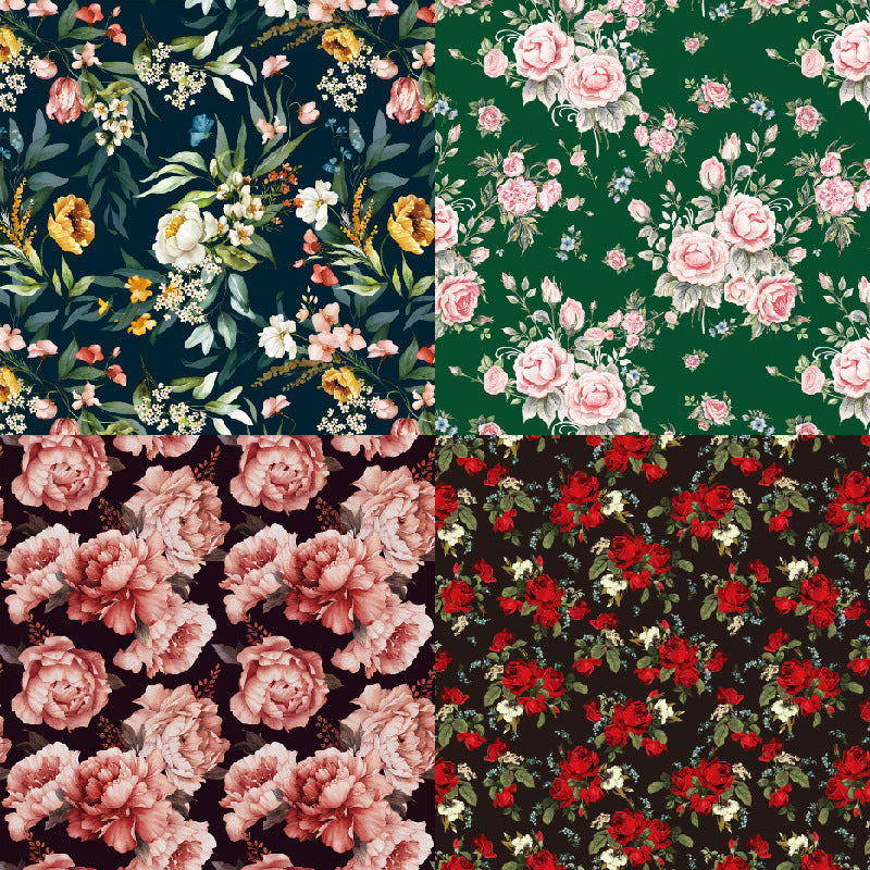 24PCS 6" Flower Wallpaper Theme Scrapbook Paper & Cardstock
