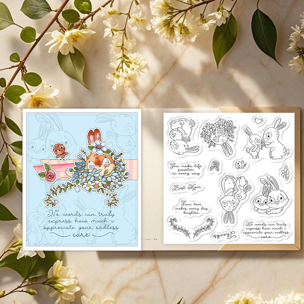 Happy Mother's Day Rabbits Dies & Stamps Set