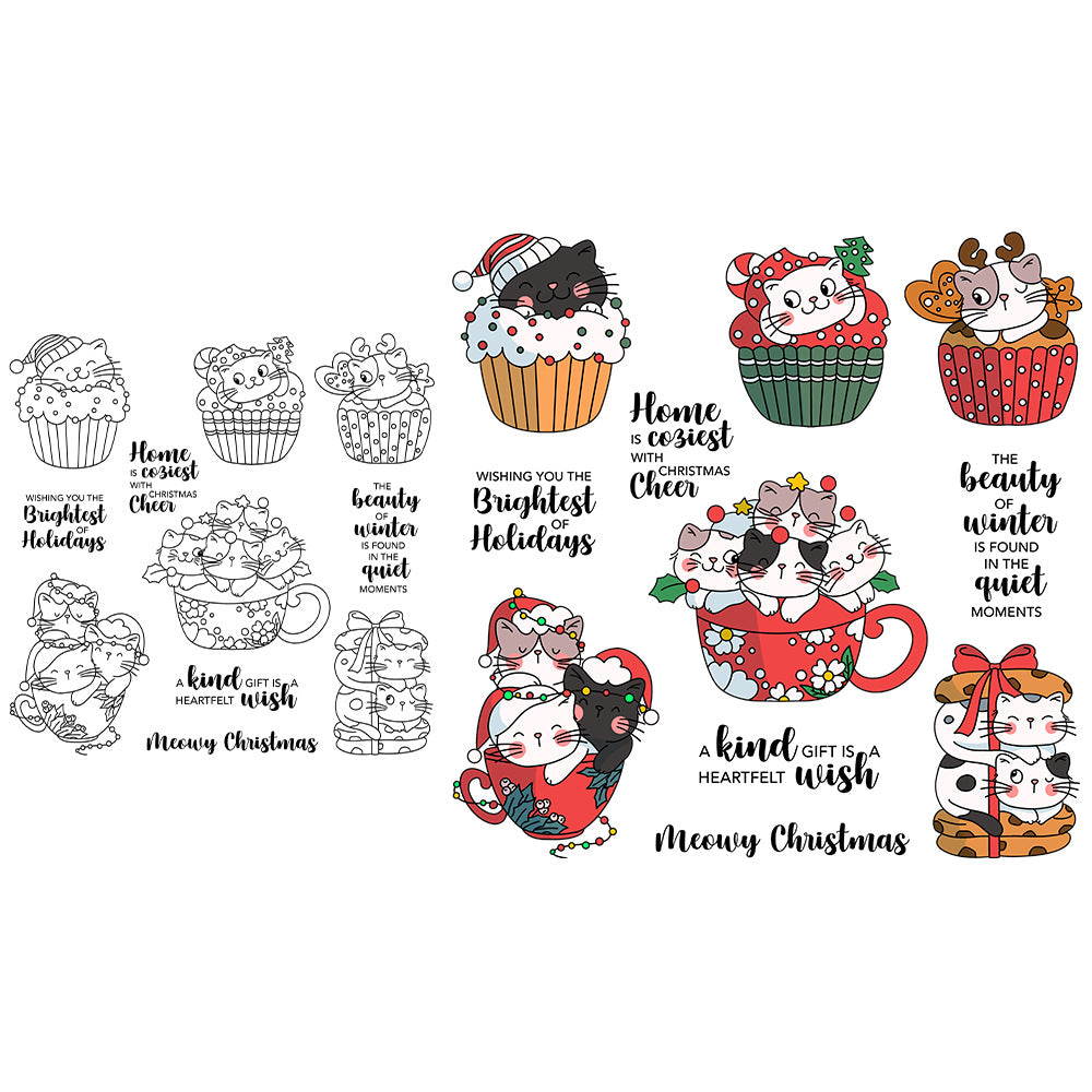 Christmas Kitten Mug Dies & Stamps Set