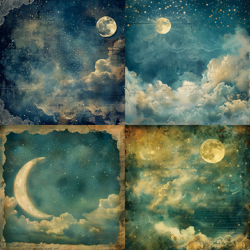 24PCS 6" Moonlit Reverie Scrapbook Paper & Cardstock