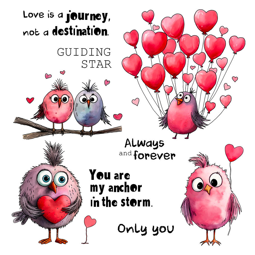 Valentine's Day Creative Birds Dies & Stamps Set