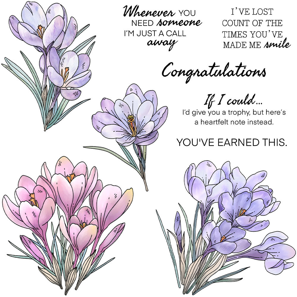 Spring Flowers Dies & Stamps Set