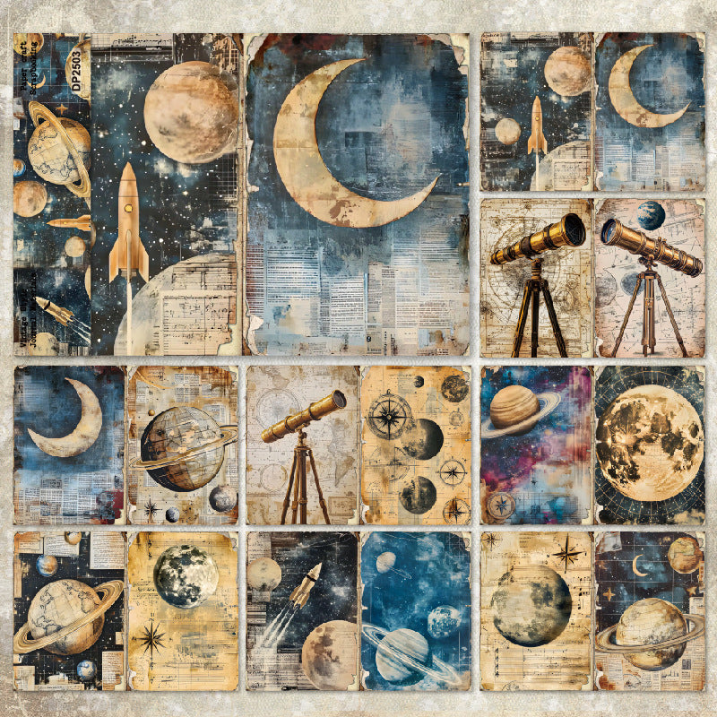 A5 Astronomy DIY Journal Scrapbook Paper
