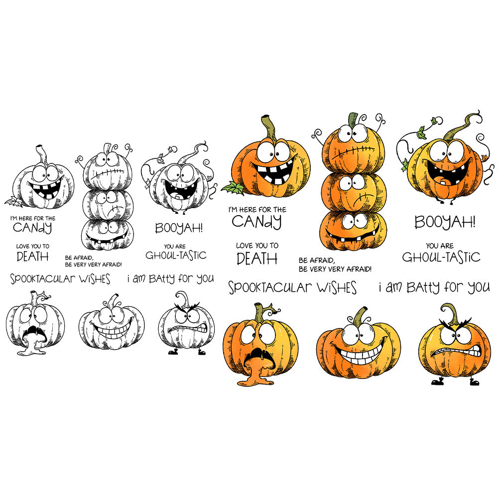 Halloween Pumpkin Dies & Stamps Set