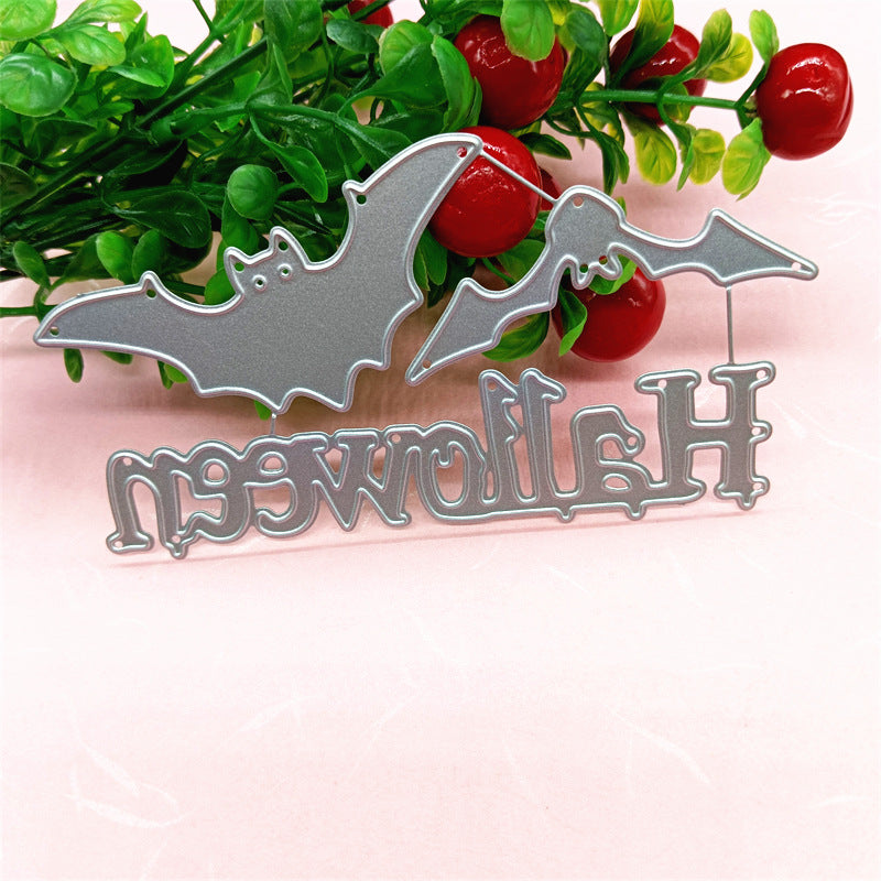 Halloween Words and Bat Cutting Dies