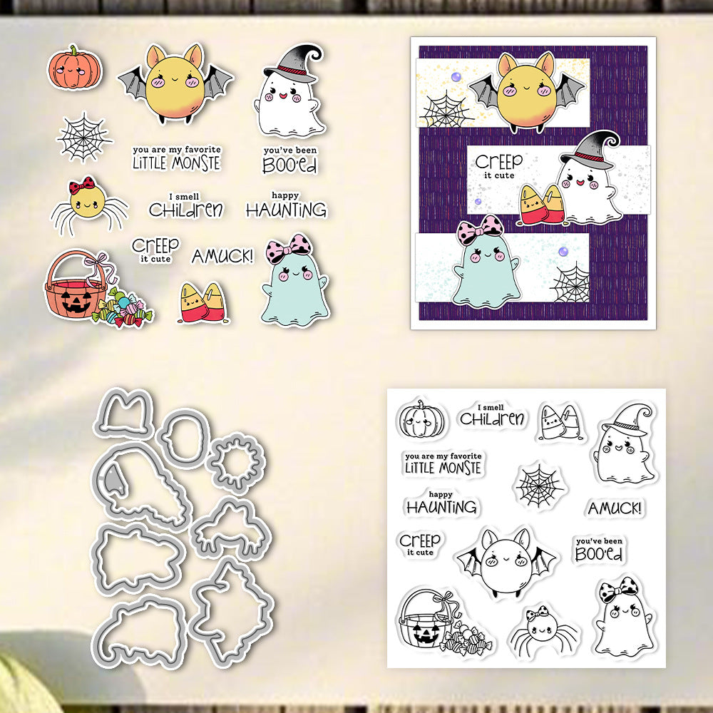 Halloween Ghost Dies & Stamps Set