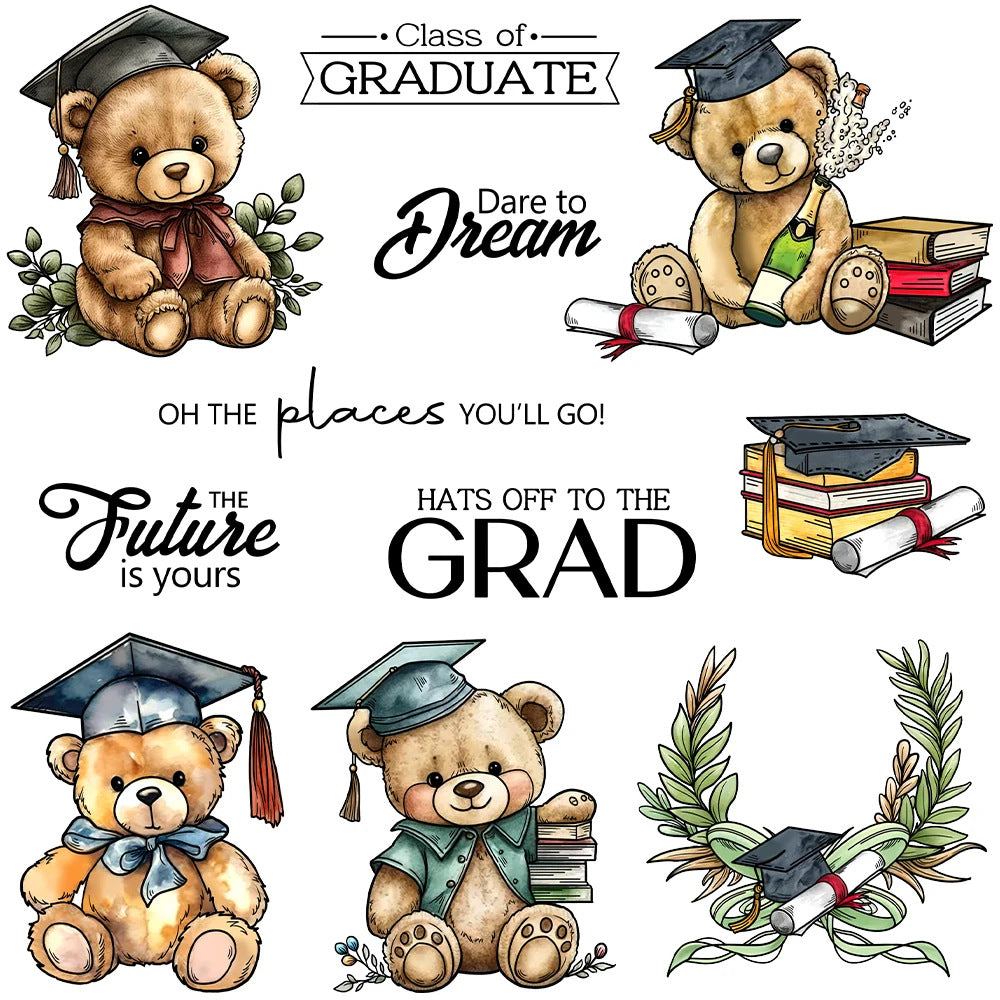 Graduation Season Bear Dies & Stamps Set