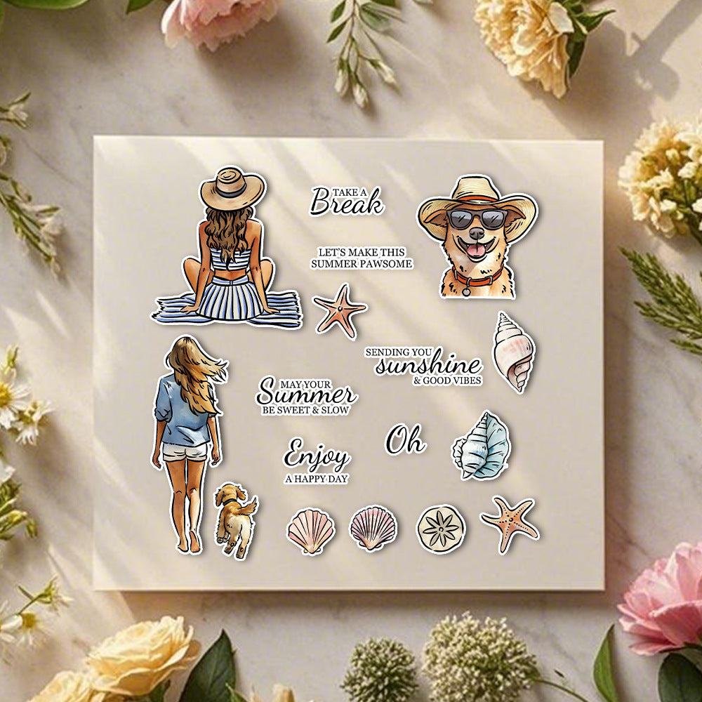 Summer Beach Clear Stamps